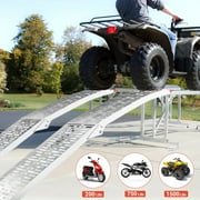 AOILE 1500 lbs Capacity Aluminum Loading Ramps – 7.5ft Long, Set of 2, Folding Design for Easy Storage, Perfect for ATV/UTV, Trucks, Bikes, and Lawn Mowers